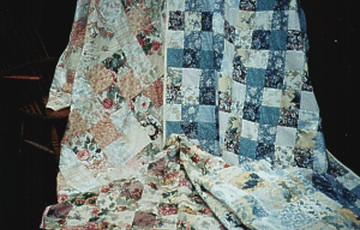Red and Blue Patchwork Memorial Quilts